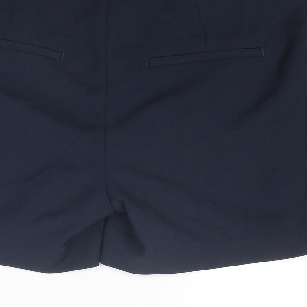 H&M Womens Blue Polyester Sailor Shorts Size 8 Regular Zip