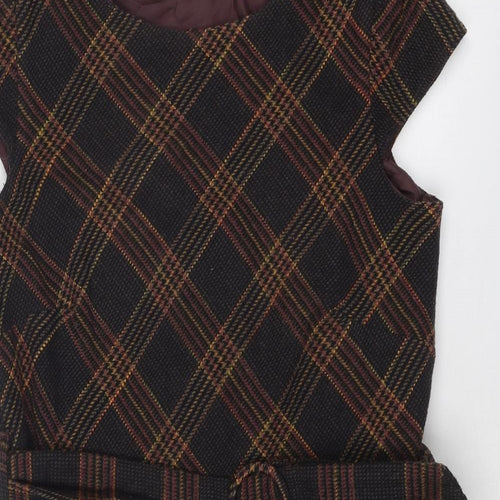 Red Herring Womens Multicoloured Plaid Polyester Shift Size 16 Round Neck Pullover