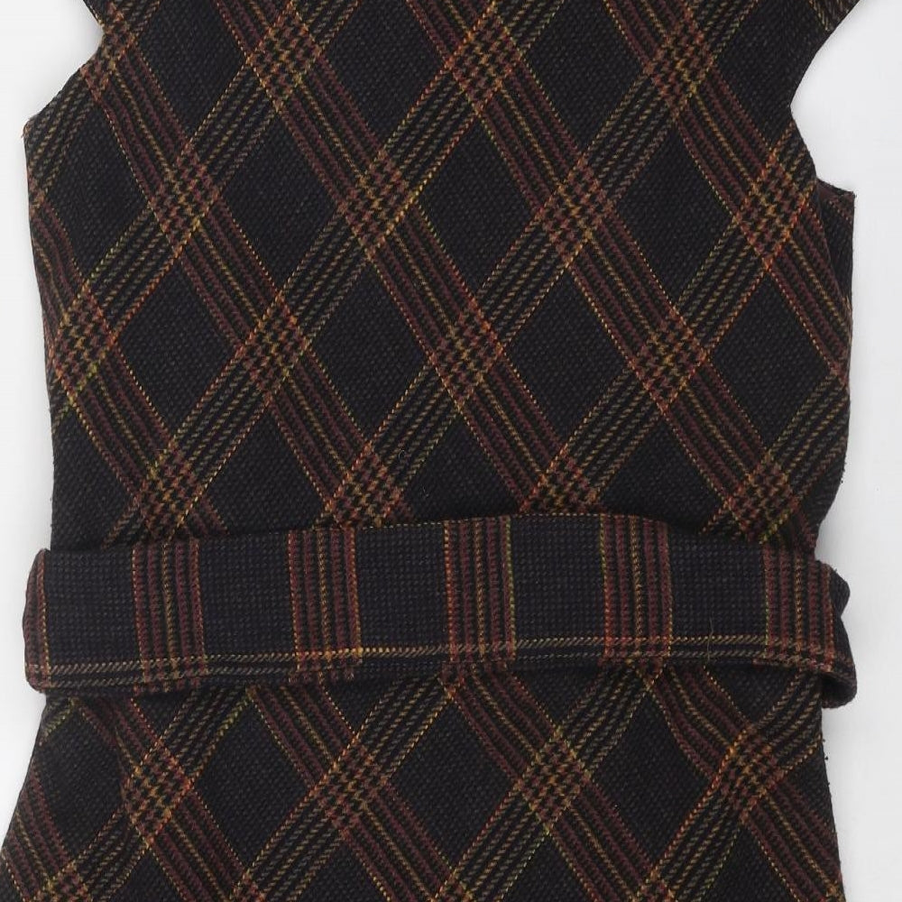 Red Herring Womens Multicoloured Plaid Polyester Shift Size 16 Round Neck Pullover