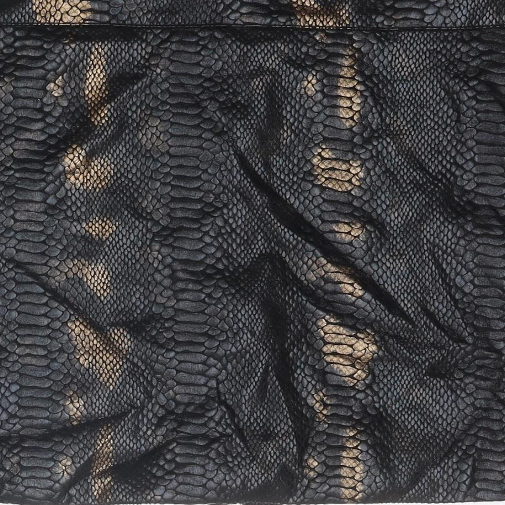 QED London Womens Black Animal Print Polyester A-Line Skirt Size 14 Zip - Snakeskin pattern