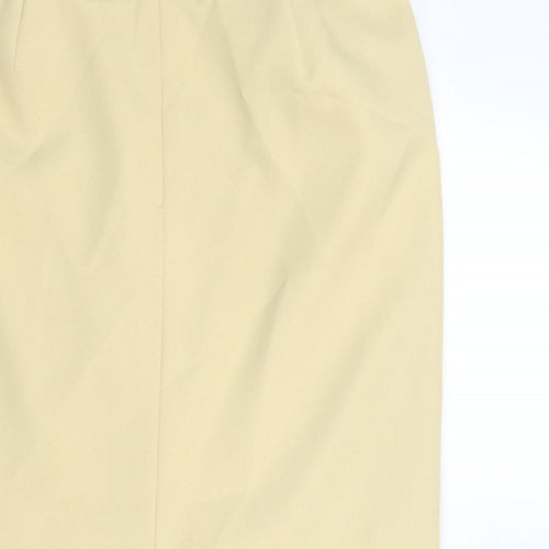 Eastex Womens Yellow Polyester Straight & Pencil Skirt Size 12 Zip