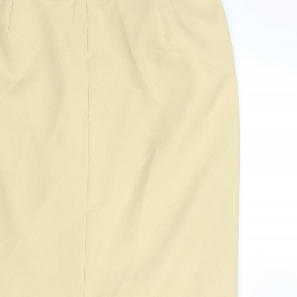 Eastex Womens Yellow Polyester Straight & Pencil Skirt Size 12 Zip
