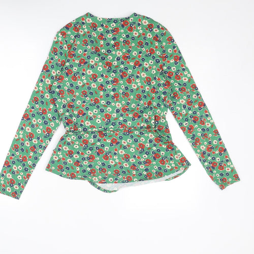 Kettlewell Womens Multicoloured Floral Cotton Wrap Blouse Size M V-Neck