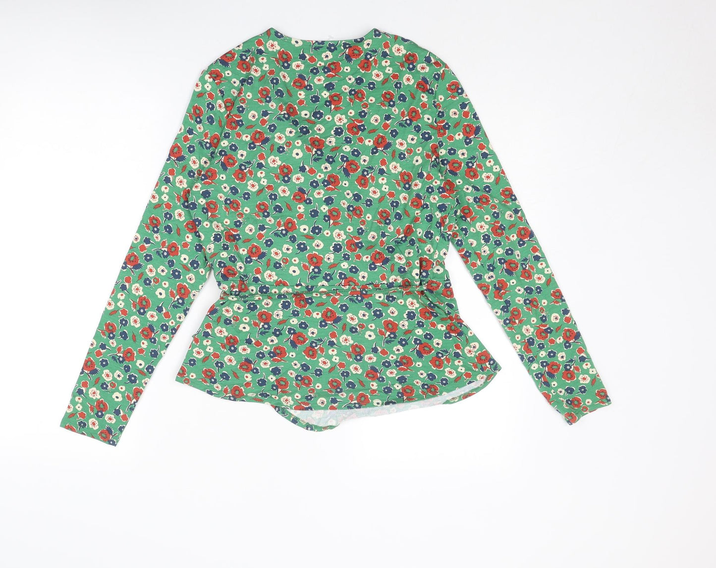 Kettlewell Womens Multicoloured Floral Cotton Wrap Blouse Size M V-Neck