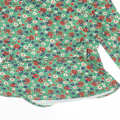 Kettlewell Womens Multicoloured Floral Cotton Wrap Blouse Size M V-Neck