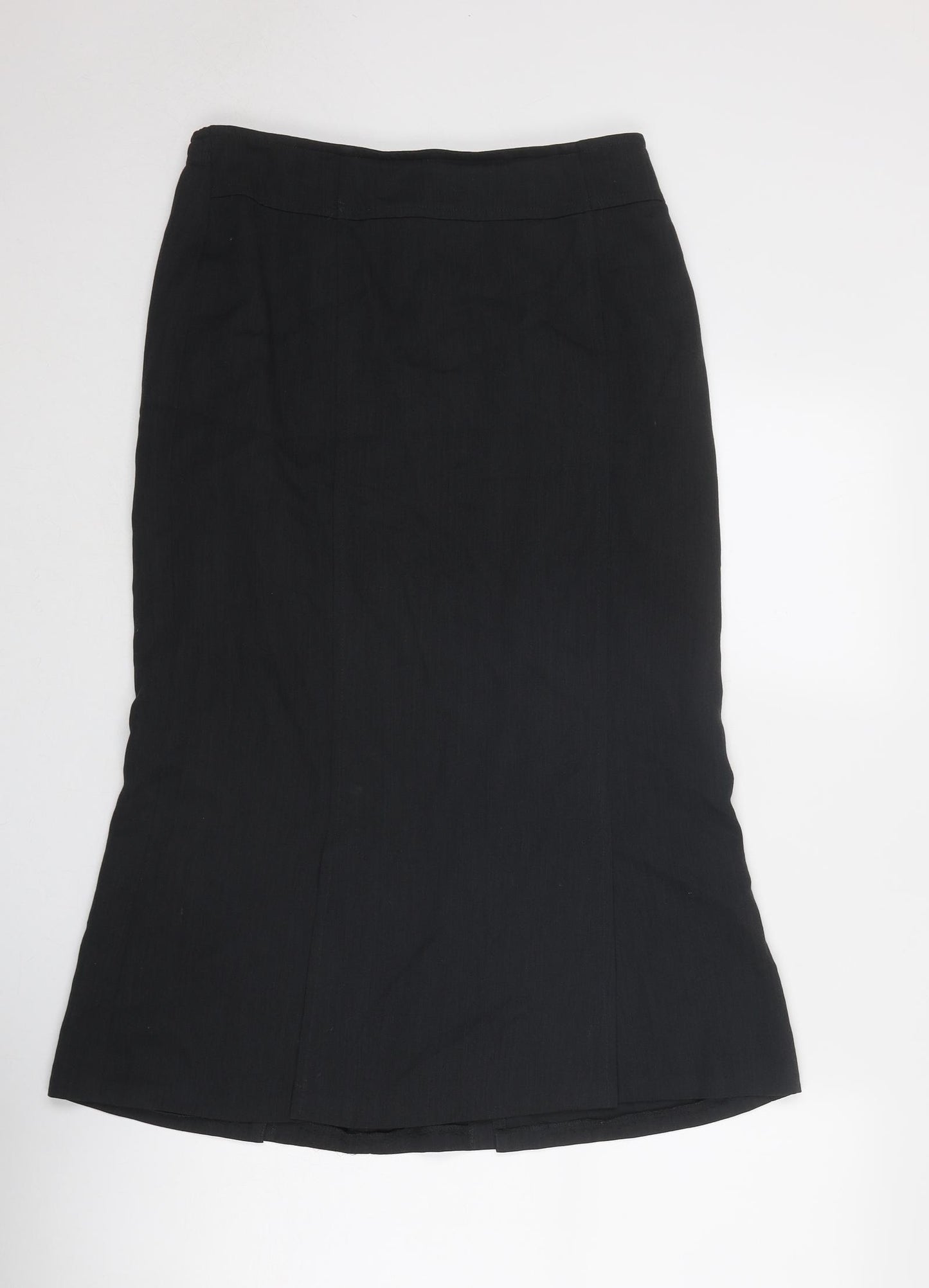 ara Womens Black Polyester A-Line Skirt Size 14 Zip