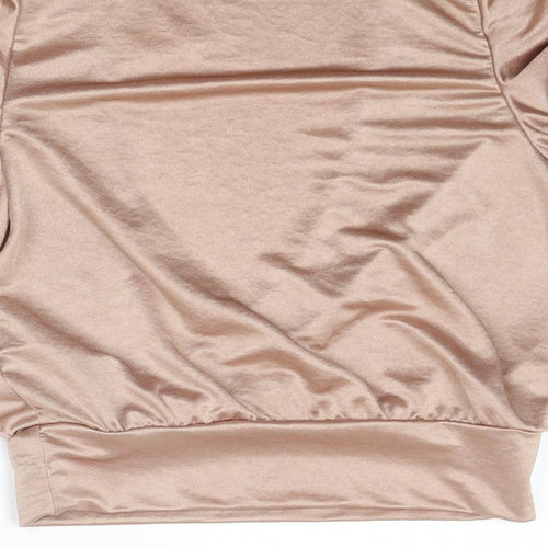 New Look Womens Beige Polyester Basic Tank Size 6 V-Neck