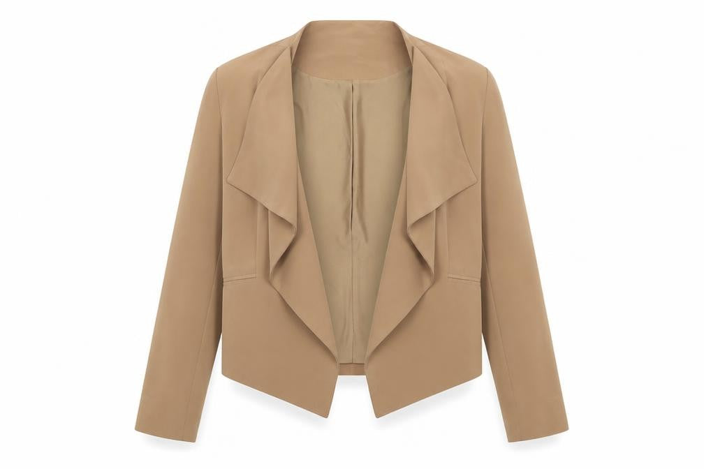 Front view of New Look women’s brown jacket blazer, size UK 8