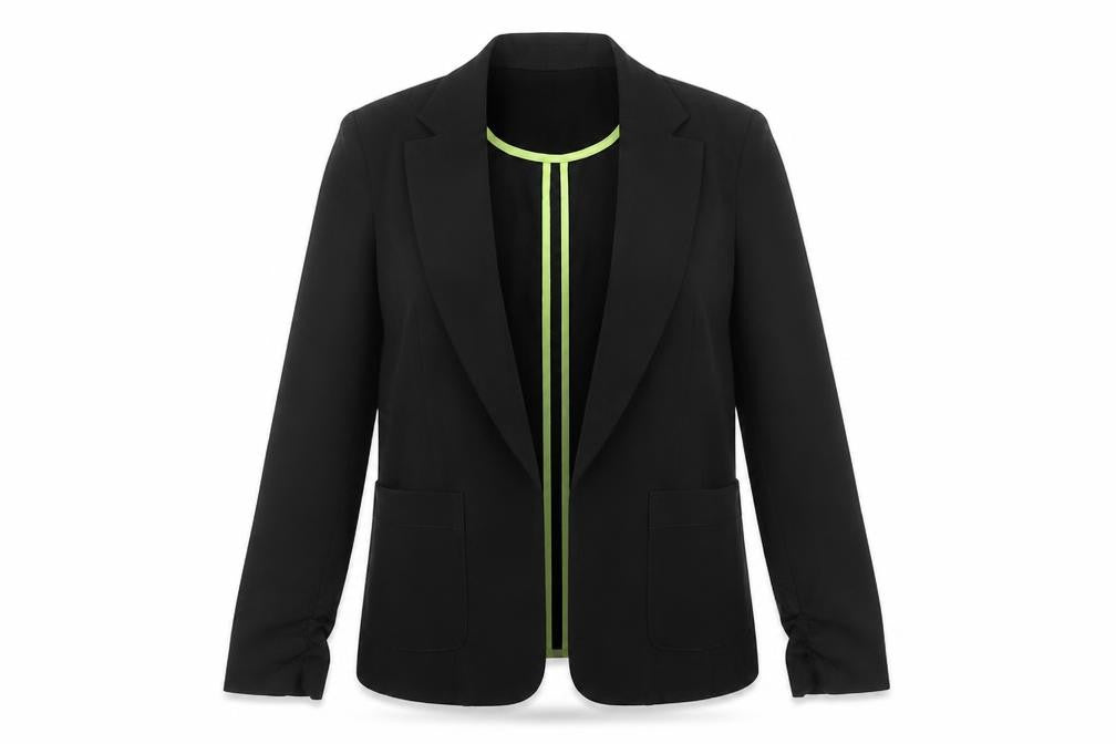 New Look Womens Black Polyester Jacket Blazer Size 10 - Open