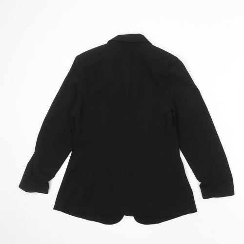 New Look Womens Black Polyester Jacket Blazer Size 10 - Open
