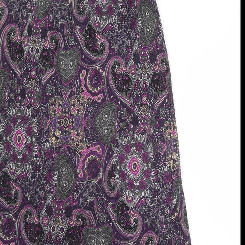 Hudson & Onslow Womens Multicoloured Geometric Polyester Swing Skirt Size 12