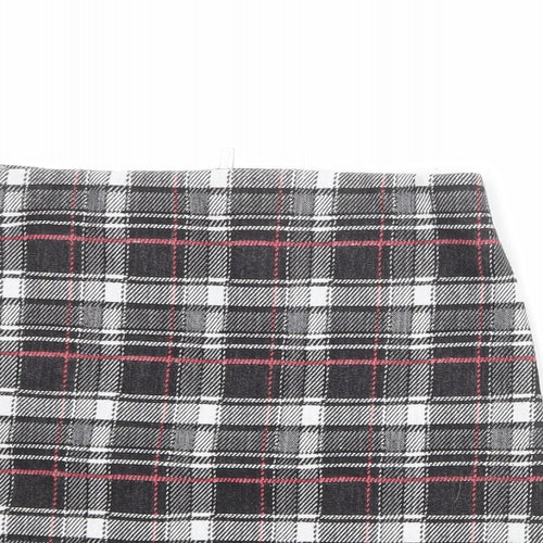 Superdry Womens Multicoloured Plaid Polyester A-Line Skirt Size 8 Zip