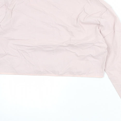 New Girl Order Womens Pink Viscose Cropped Blouse Size 22 Square Neck