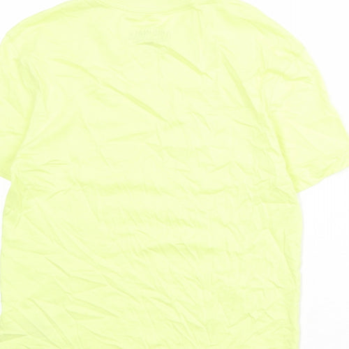 Marks and Spencer Boys Yellow Cotton Basic T-Shirt Size 9-10 Years Round Neck Pullover