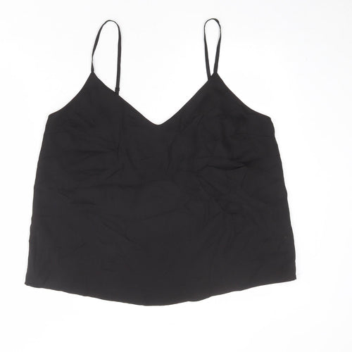 ASOS Womens Black Polyester Camisole Tank Size 16 V-Neck