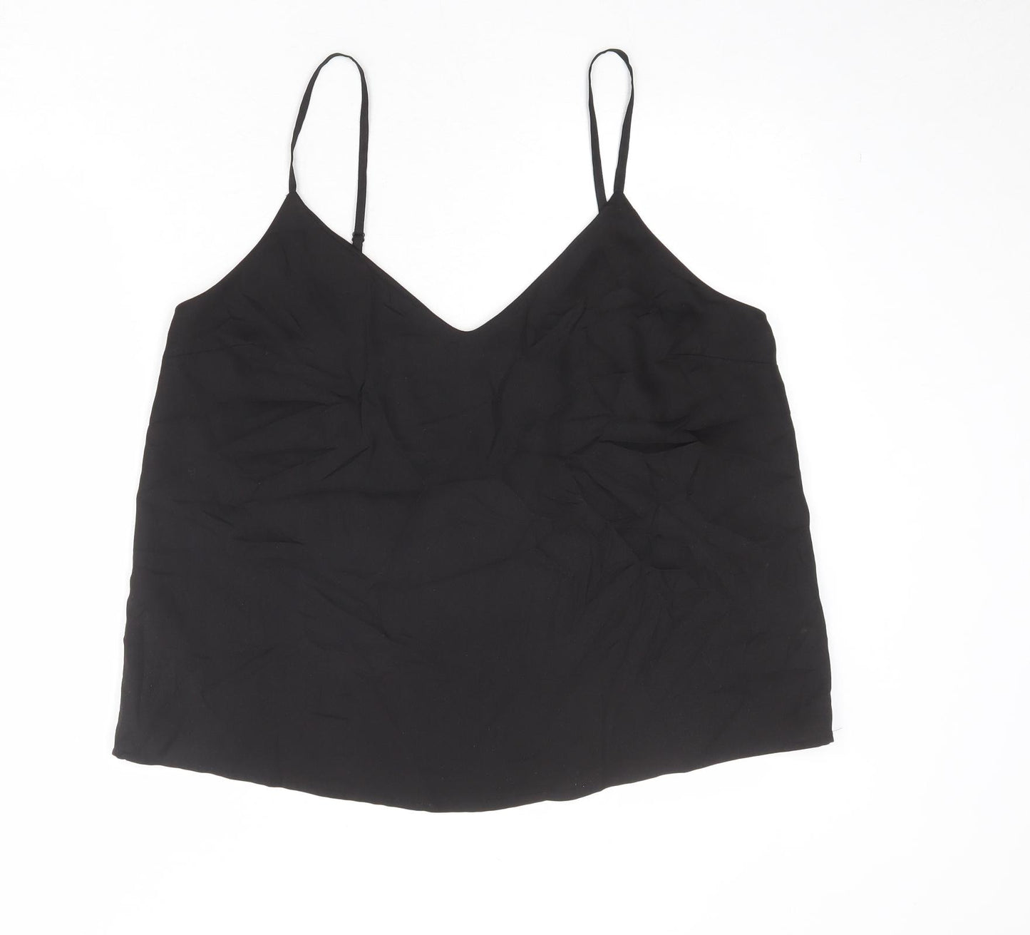 ASOS Womens Black Polyester Camisole Tank Size 16 V-Neck
