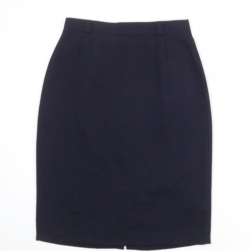 Gerry Weber Womens Blue Polyester Straight & Pencil Skirt Size 10 Zip