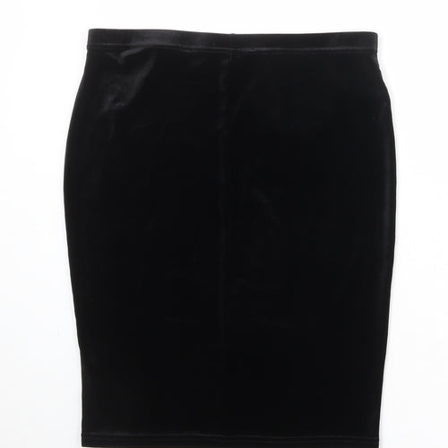 M&Co Womens Black Polyester Straight & Pencil Skirt Size 12