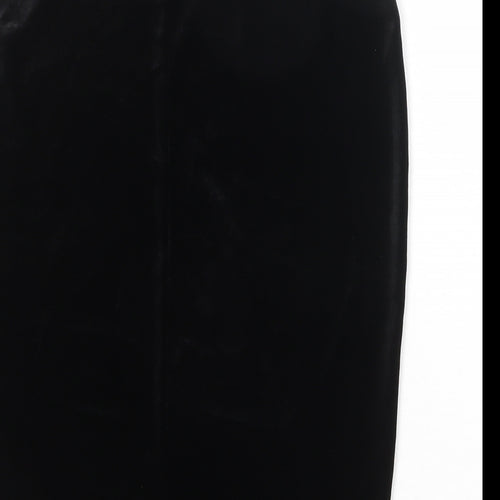 M&Co Womens Black Polyester Straight & Pencil Skirt Size 12