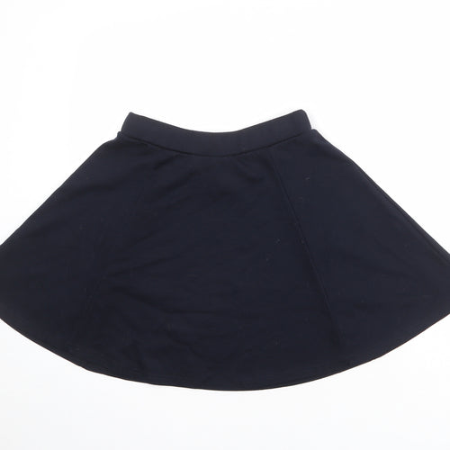 New Look Womens Blue Polyester Skater Skirt Size 10