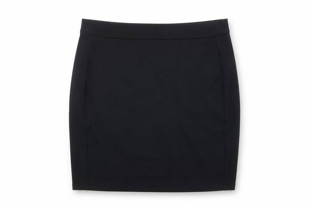 Marks and Spencer Girls Black Viscose Mini Skirt Size 13-14 Years Regular Pull On