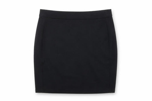 Marks and Spencer Girls Black Viscose Mini Skirt Size 13-14 Years Regular Pull On