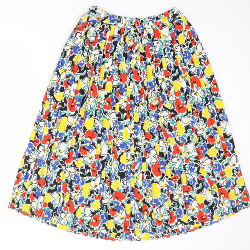 Windsmoor Womens Multicoloured Floral Polyester Pleated Skirt Size 16