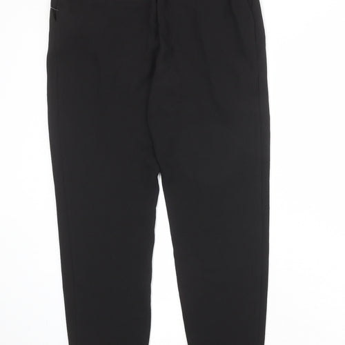Zara Womens Black Polyester Trousers Size XS Regular Drawstring