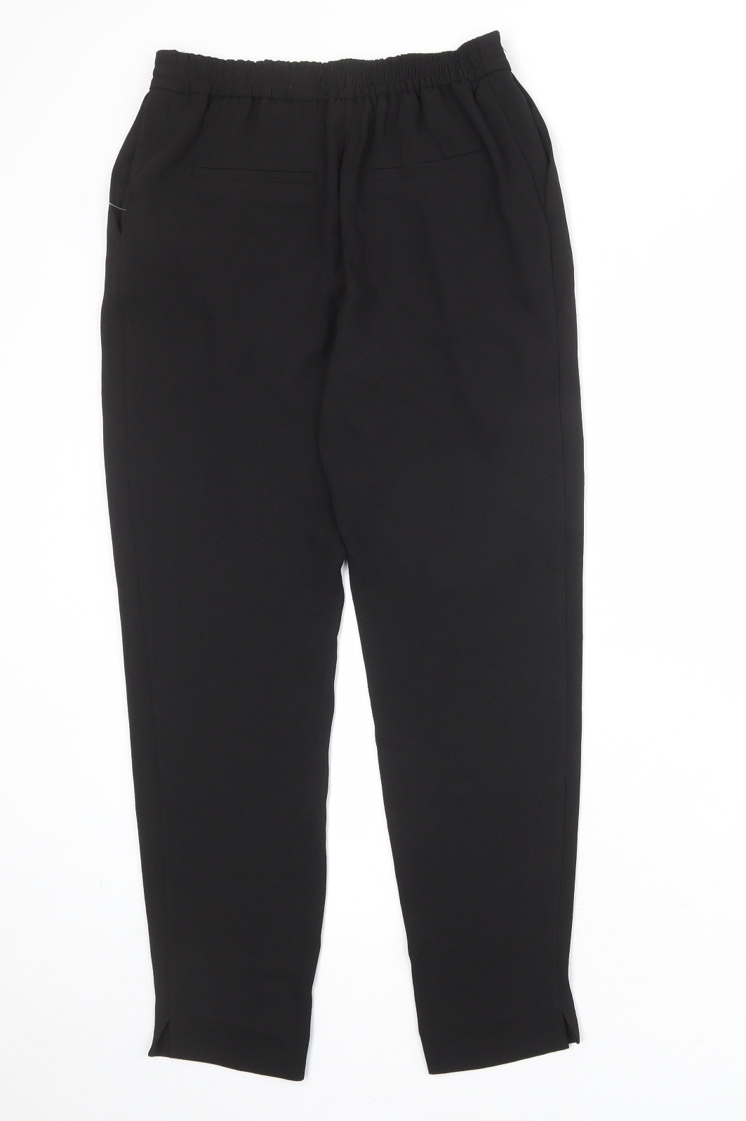 Zara Womens Black Polyester Trousers Size XS Regular Drawstring