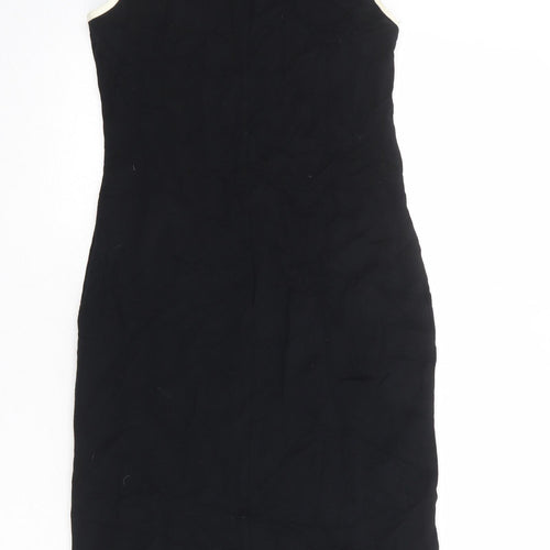 Wallis Womens Black Viscose Shift Size 10 Round Neck Pullover