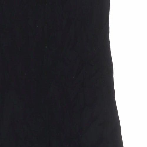 Wallis Womens Black Viscose Shift Size 10 Round Neck Pullover