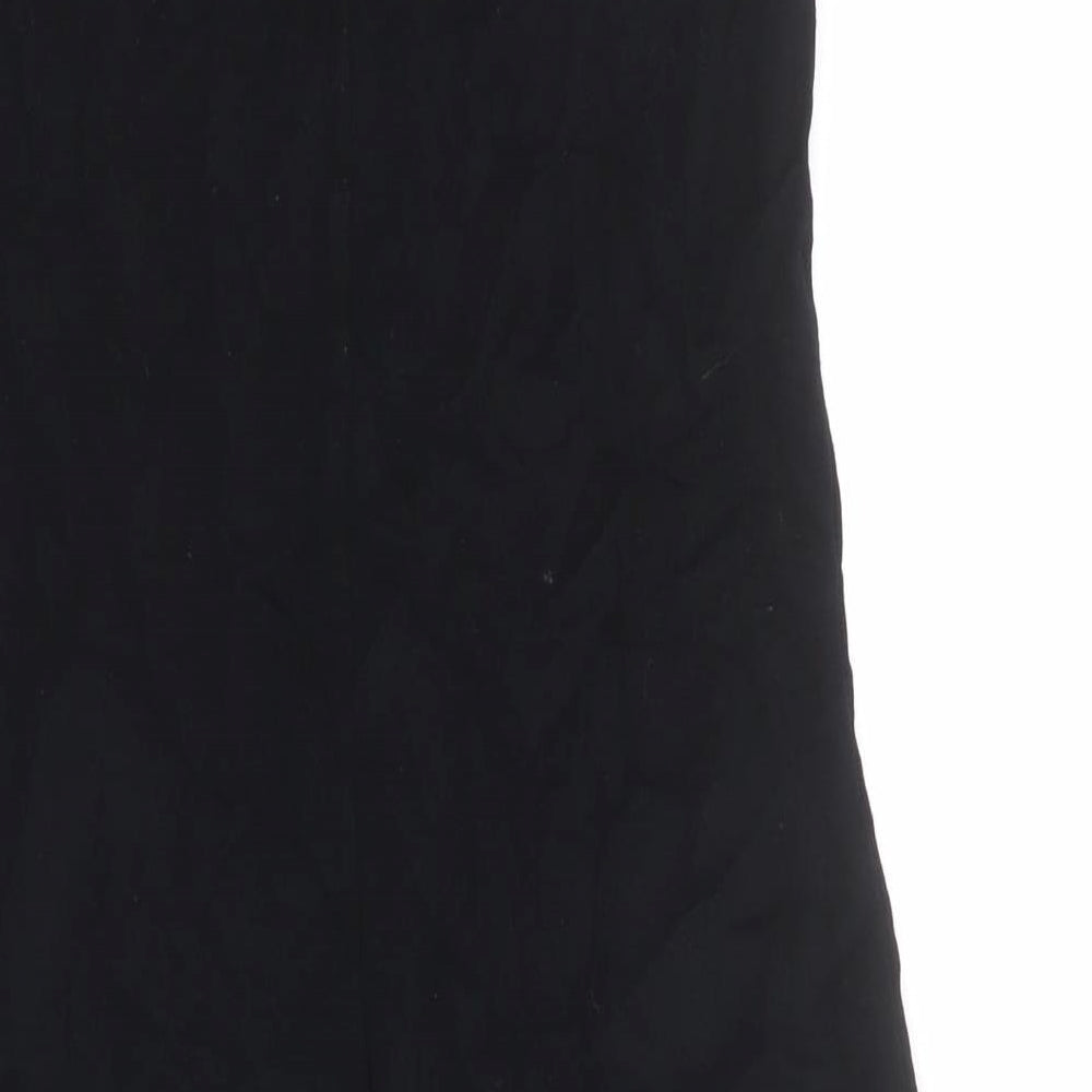 Wallis Womens Black Viscose Shift Size 10 Round Neck Pullover