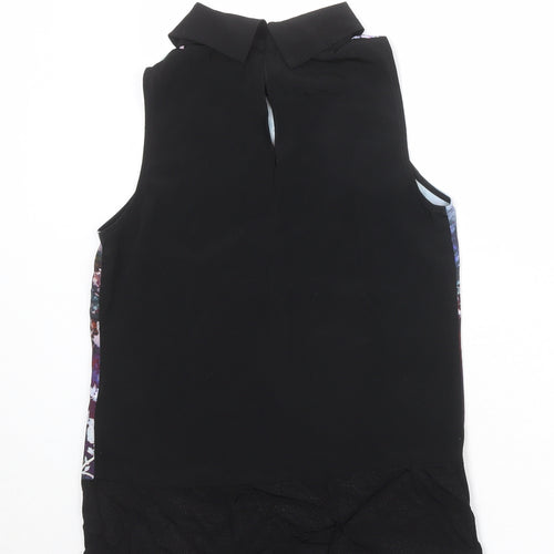 Coast Womens Multicoloured Geometric Polyester Basic Tank Size 6 Round Neck