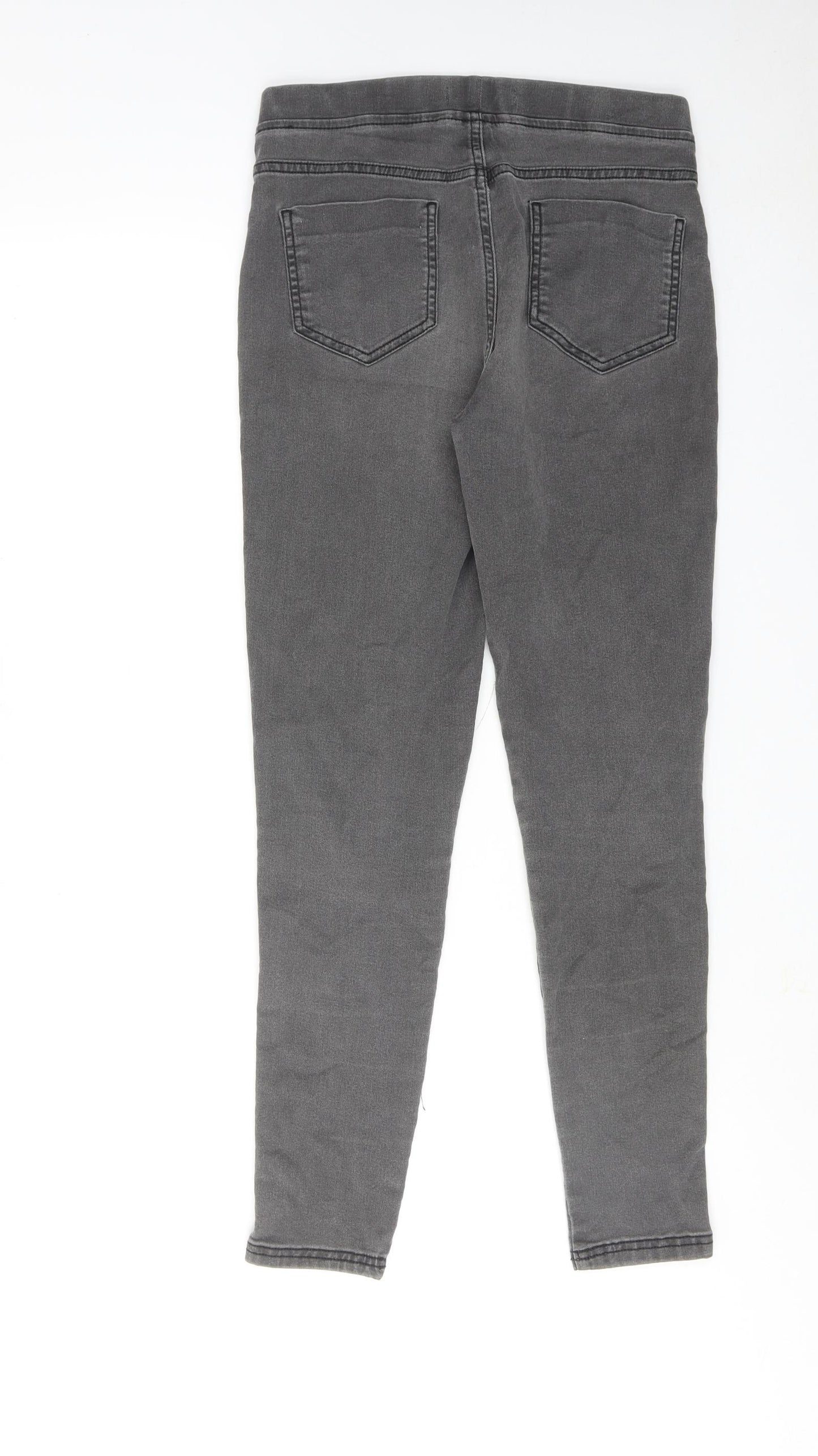 Marks and Spencer Girls Grey Cotton Jegging Jeans Size 14-15 Years Regular Pullover
