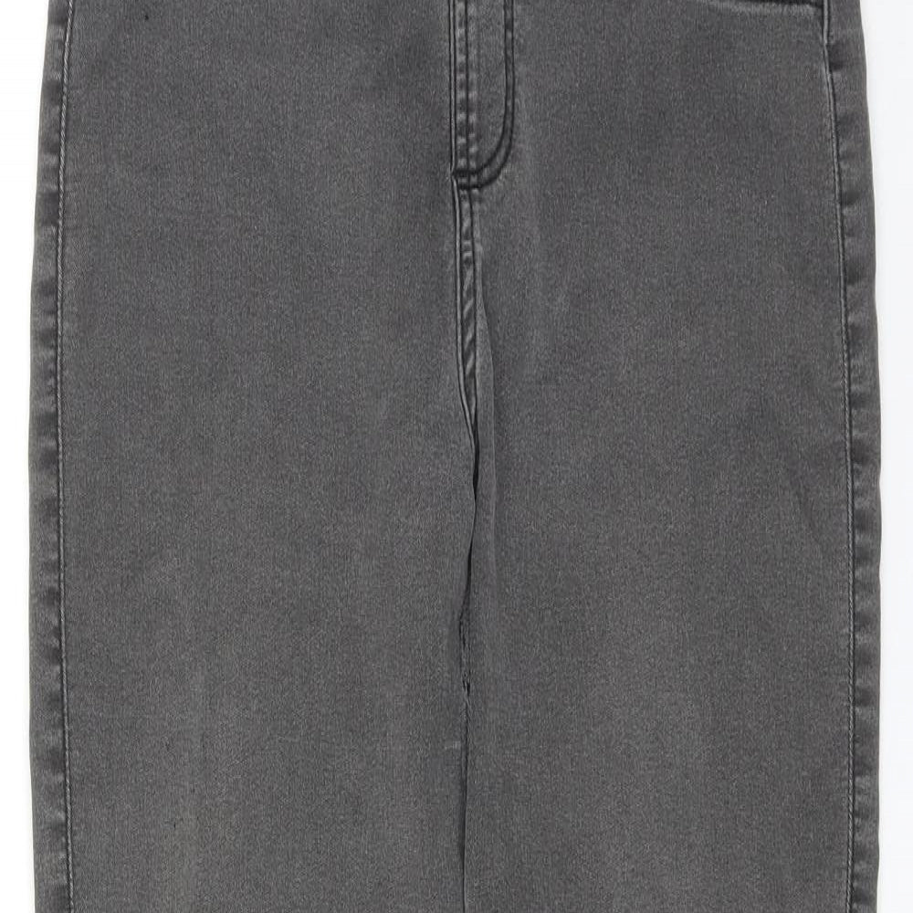 Marks and Spencer Girls Grey Cotton Jegging Jeans Size 14-15 Years Regular Pullover