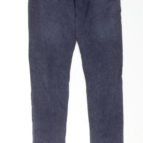 Topshop Womens Blue Cotton Skinny Jeans Size 28 L32 in Regular Zip