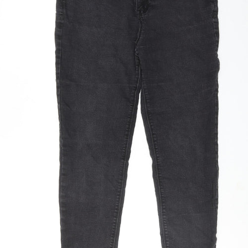Appeal Womens Grey Cotton Skinny Jeans Size 16 L32 in Regular Zip