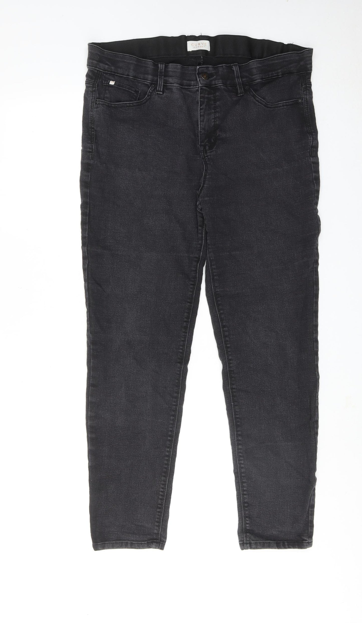 Appeal Womens Grey Cotton Skinny Jeans Size 16 L32 in Regular Zip