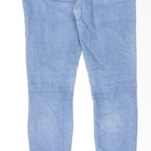 Crew Clothing Womens Blue Cotton Skinny Jeans Size 12 Regular Zip