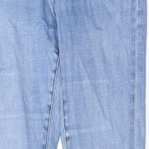 Crew Clothing Womens Blue Cotton Skinny Jeans Size 12 Regular Zip