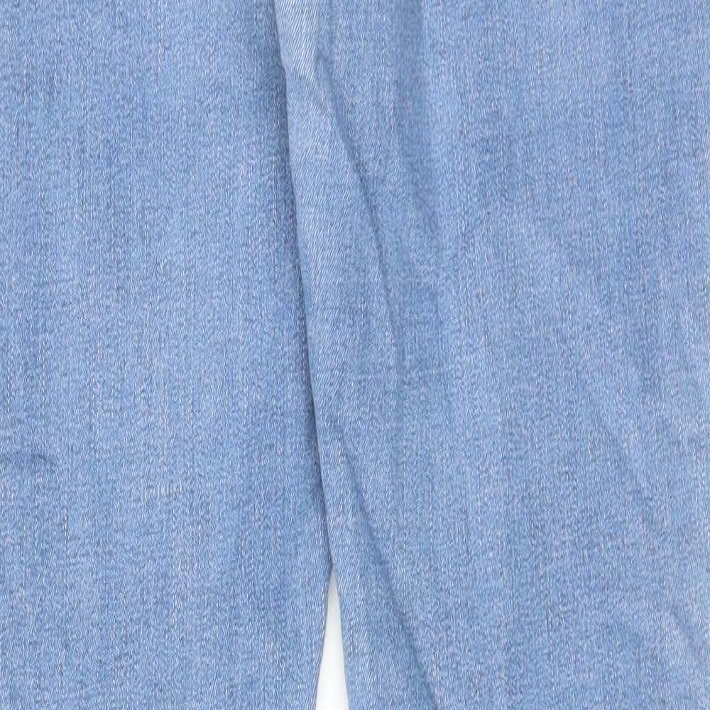 Crew Clothing Womens Blue Cotton Skinny Jeans Size 12 Regular Zip