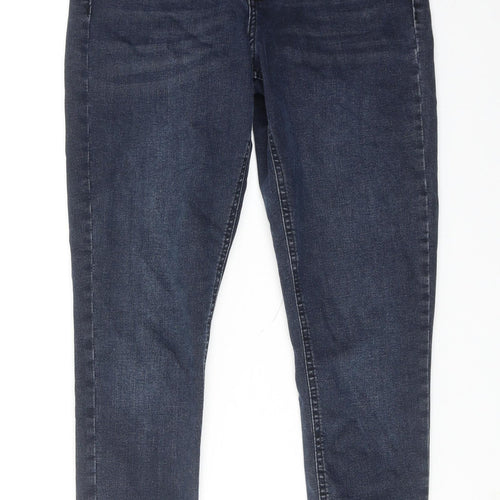 Topshop Womens Blue Cotton Skinny Jeans Size 30 in L32 in Regular Zip