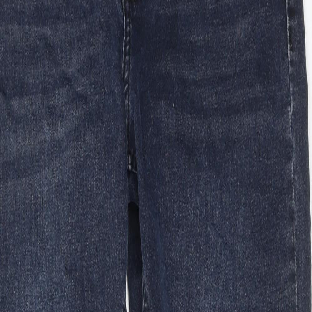 Topshop Womens Blue Cotton Skinny Jeans Size 30 in L32 in Regular Zip