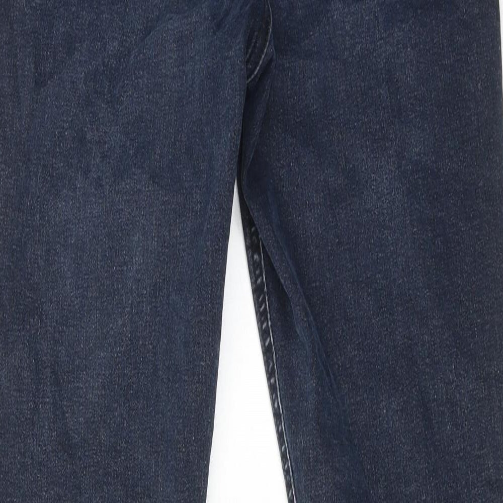 Topshop Womens Blue Cotton Skinny Jeans Size 30 in L32 in Regular Zip