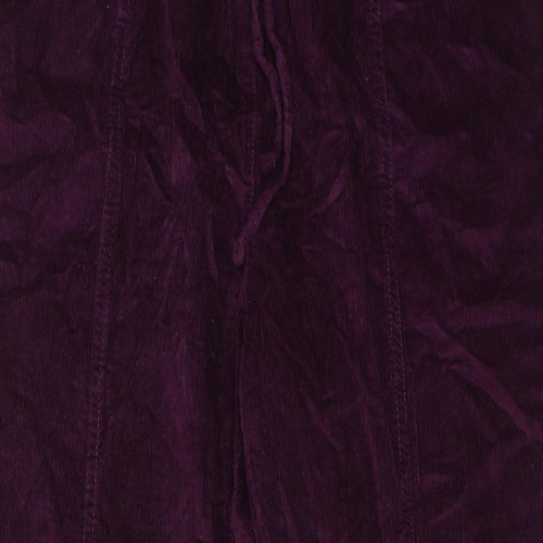 EWM Womens Purple Cotton Jogger Trousers Size 34 in Regular Drawstring