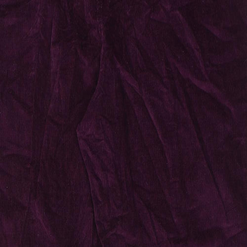 EWM Womens Purple Cotton Jogger Trousers Size 34 in Regular Drawstring