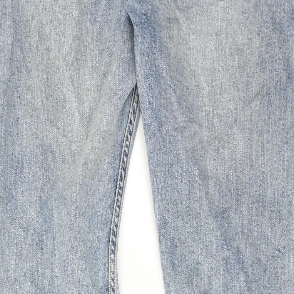 H&M Mens Blue Cotton Skinny Jeans Size 34 in Regular Zip