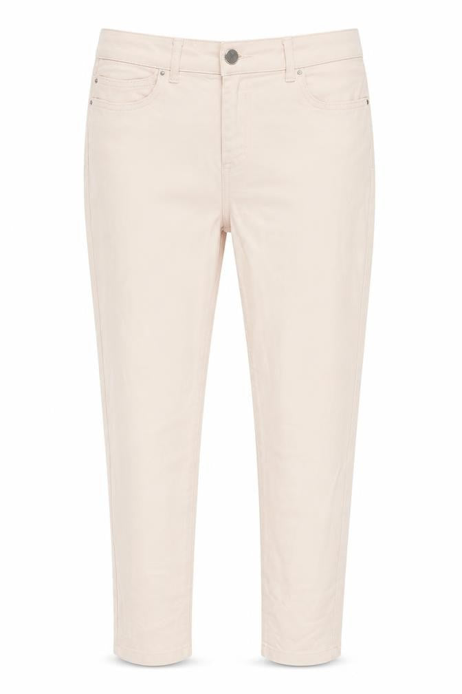 Marks and Spencer Womens Pink Cotton Tapered Jeans Size 30 in Regular Zip