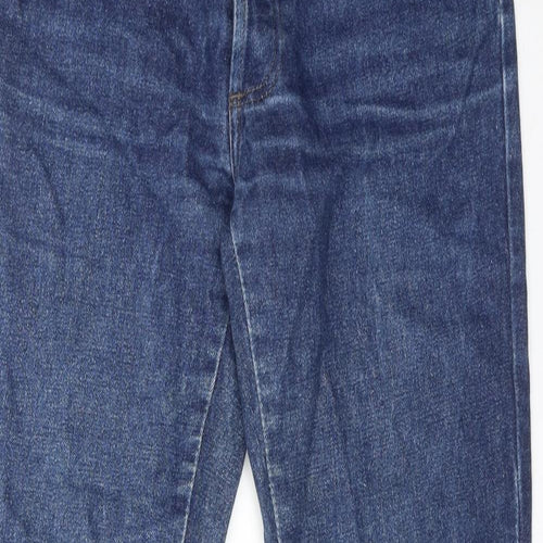 NEXT Womens Blue Cotton Bootcut Jeans Size 10 Regular Zip