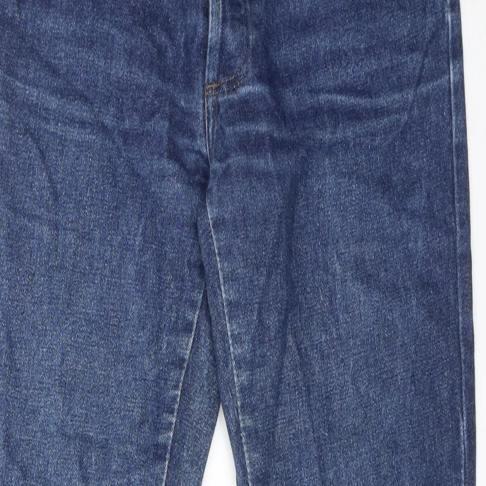 NEXT Womens Blue Cotton Bootcut Jeans Size 10 Regular Zip